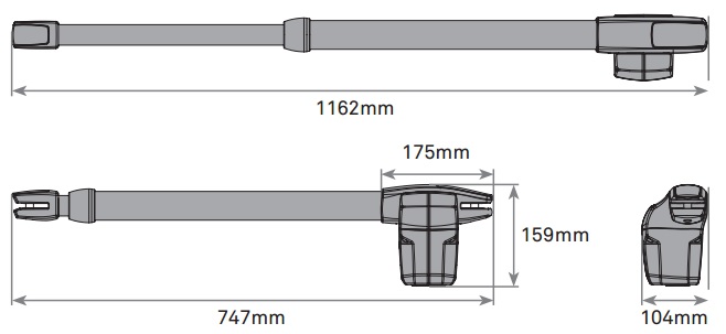 Motorline Lince400 motor méretei Motorline Lince400 motor méretei